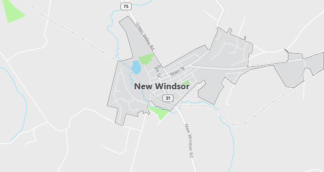 Map of New Windsor, MD