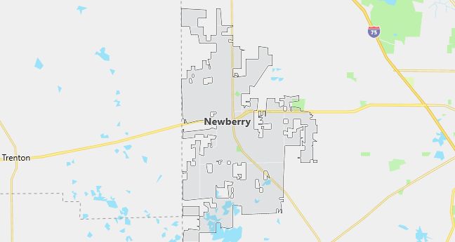 Map of Newberry, FL