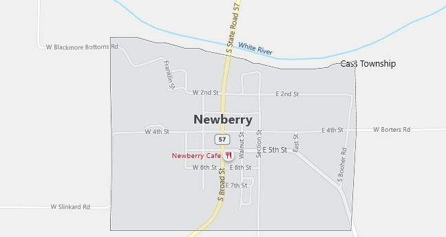 Map of Newberry, IN