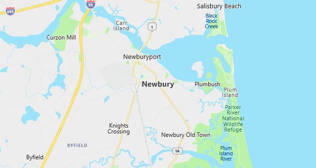 Map of Newbury, MA