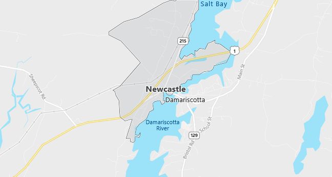 Map of Newcastle, ME