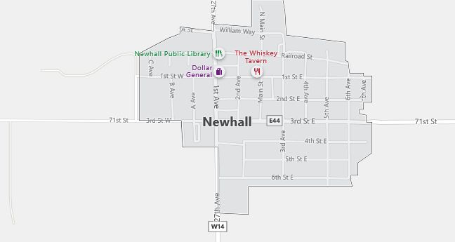 Map of Newhall, IA