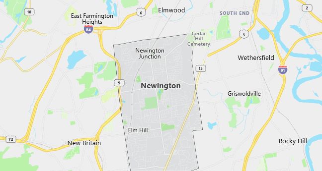 Map of Newington, CT