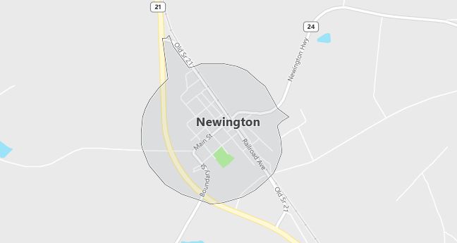 Map of Newington, GA