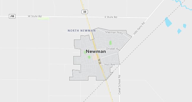 Map of Newman, CA