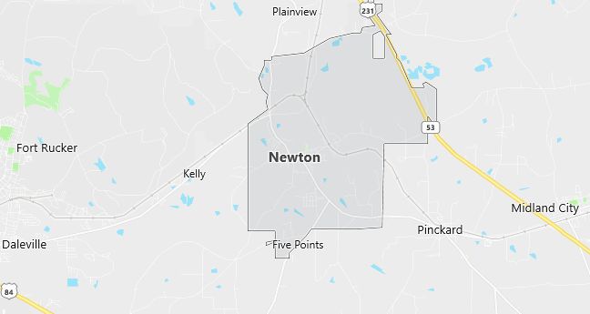 Map of Newton, AL