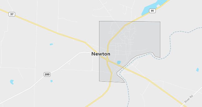 Map of Newton, GA