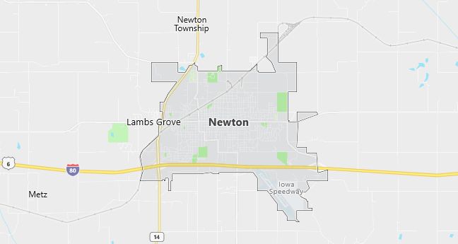 Map of Newton, IA