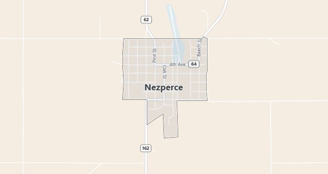 Map of Nezperce, ID