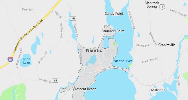 Map of Niantic, CT