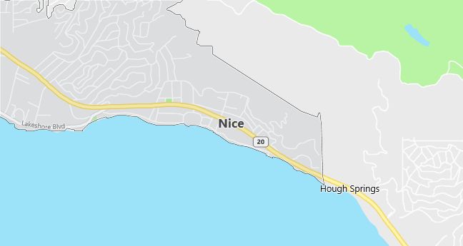 Map of Nice, CA