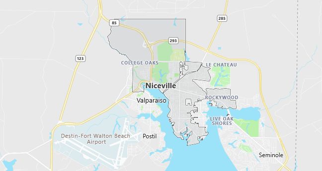 Map of Niceville, FL