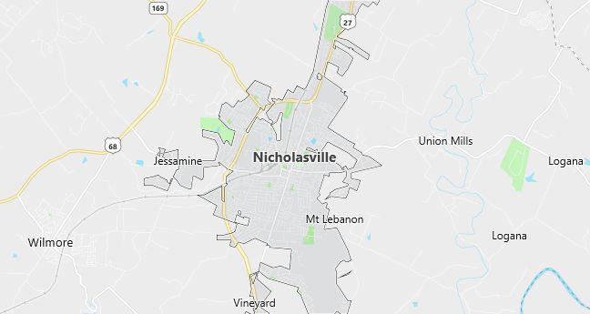 Map of Nicholasville, KY