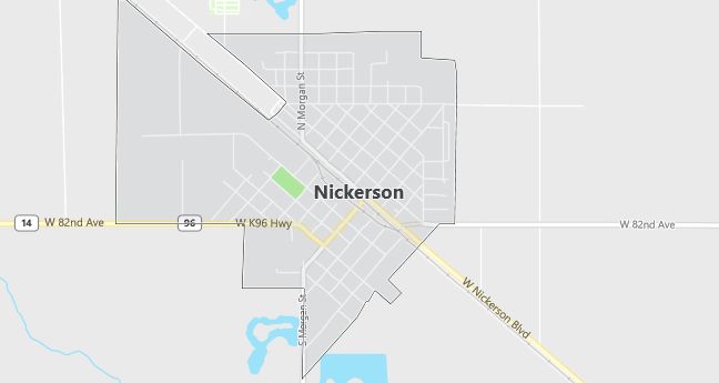 Map of Nickerson, KS