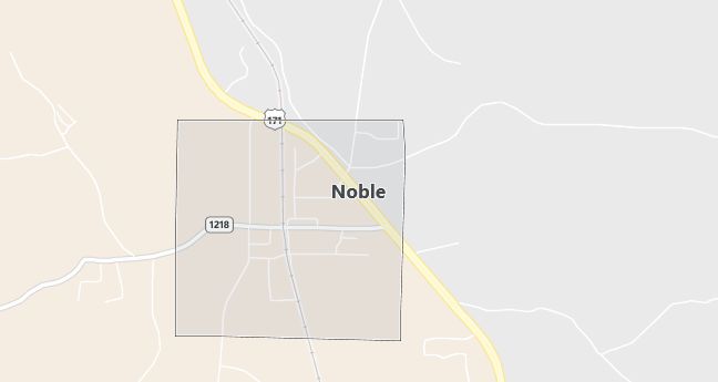 Map of Noble, LA