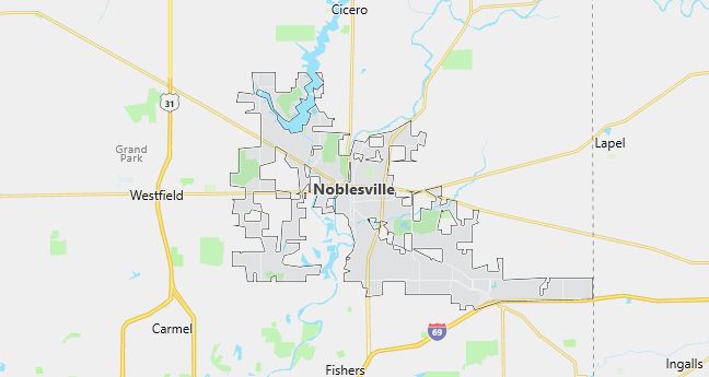 Map of Noblesville, IN