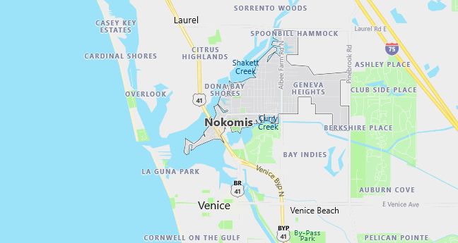 Map of Nokomis, FL