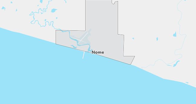 Map of Nome, AK