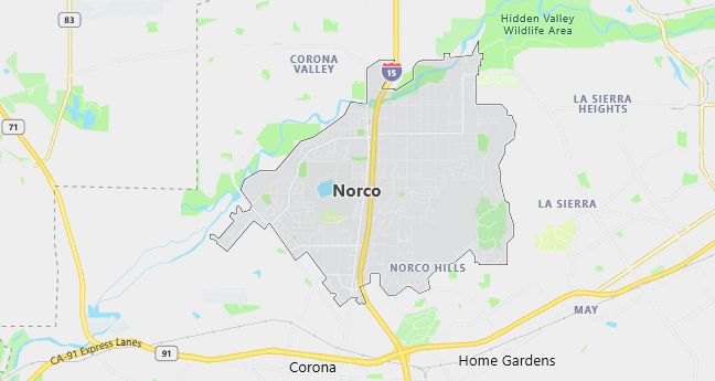 Map of Norco, CA