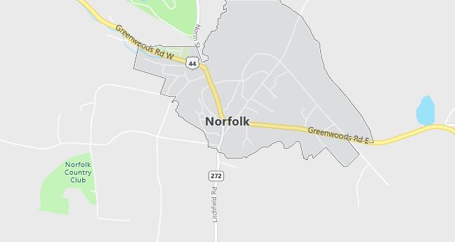 Map of Norfolk, CT