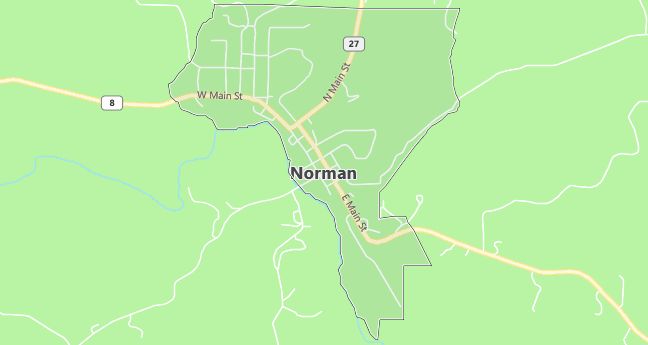 Map of Norman, AR