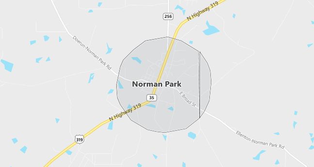 Map of Norman Park, GA