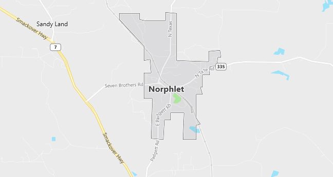 Map of Norphlet, AR