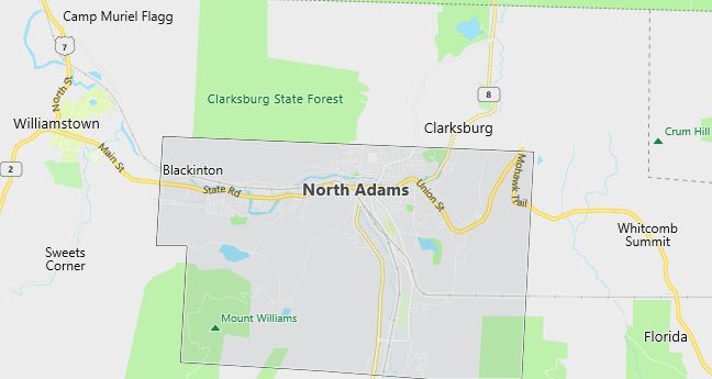 Map of North Adams, MA