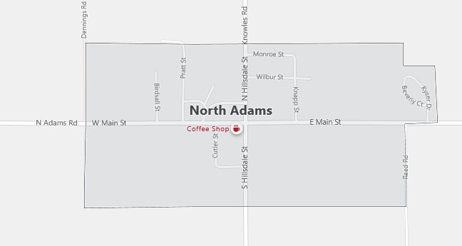 Map of North Adams, MI