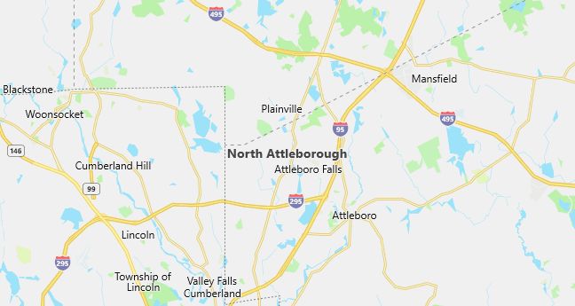 Map of North Attleboro, MA