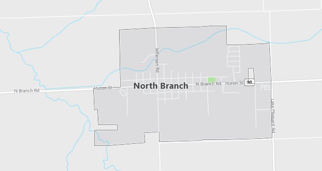 Map of North Branch, MI