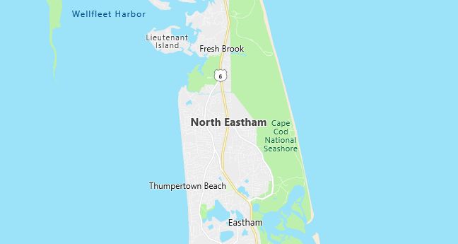 Map of North Eastham, MA