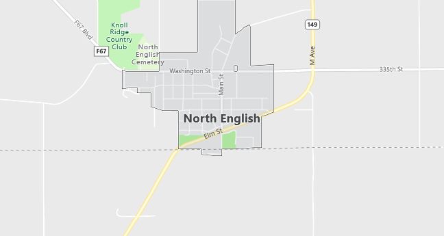 Map of North English, IA