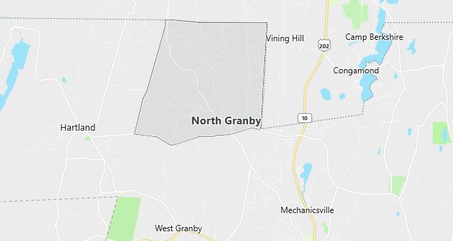 Map of North Granby, CT