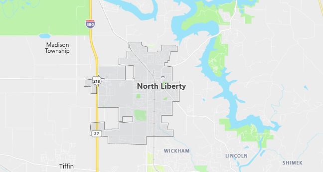 Map of North Liberty, IA