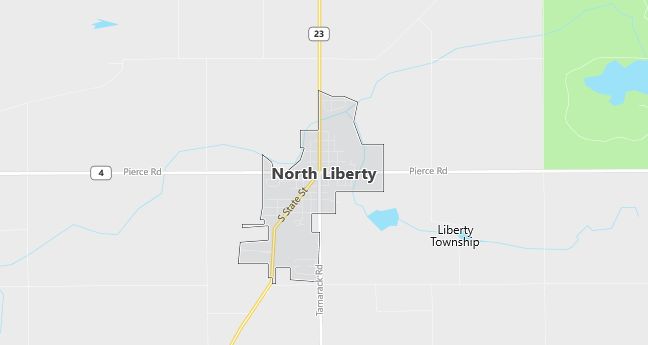 Map of North Liberty, IN