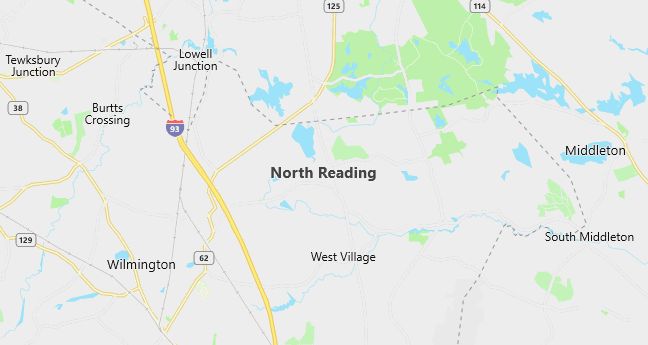 Map of North Reading, MA