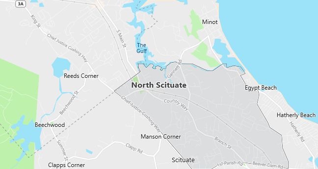 Map of North Scituate, MA