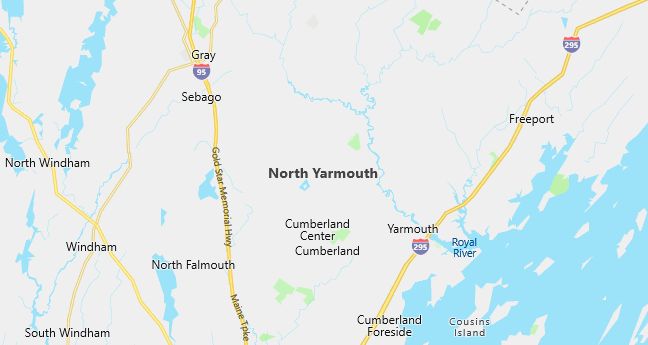 Map of North Yarmouth, ME