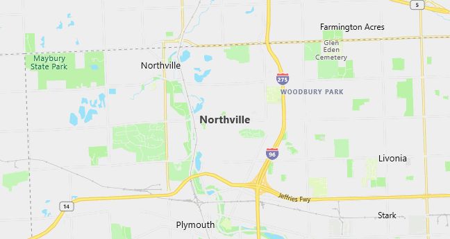 Map of Northville, MI