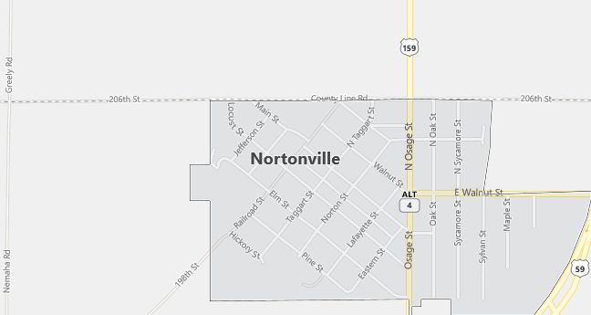 Map of Nortonville, KS