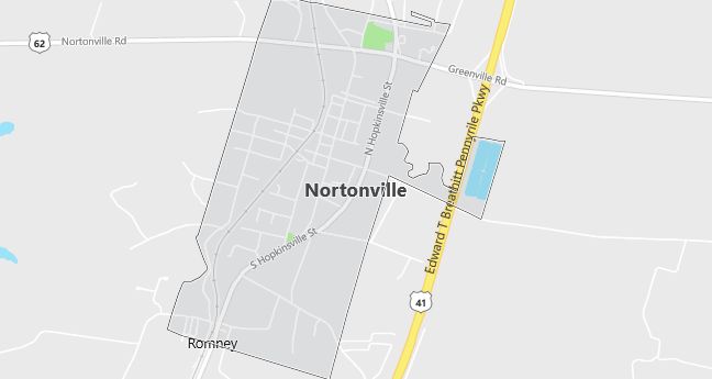 Map of Nortonville, KY