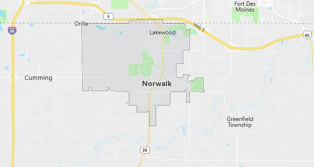 Map of Norwalk, IA