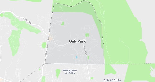 Map of Oak Park, CA