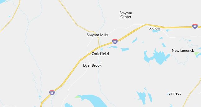 Map of Oakfield, ME