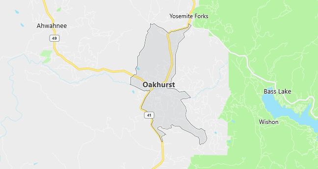 Map of Oakhurst, CA