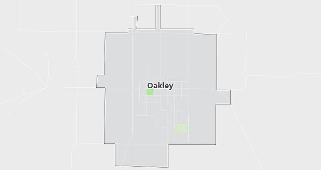 Map of Oakley, ID