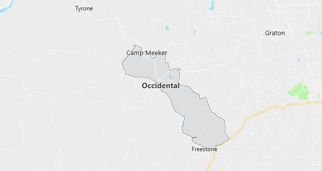 Map of Occidental, CA