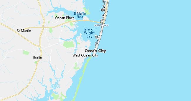 Map of Ocean City, MD