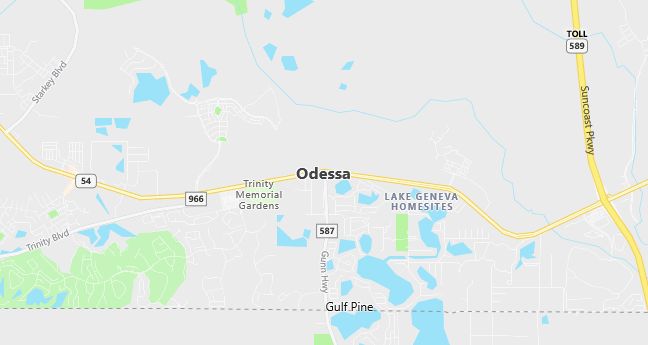 Map of Odessa, FL